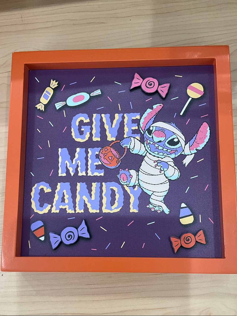 Disney 'Give Me Candy' Wall Art - Purple & Orange